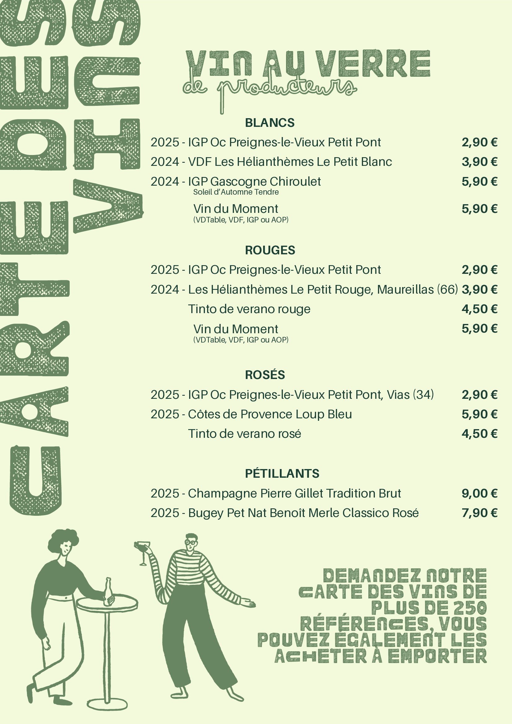 Le menu